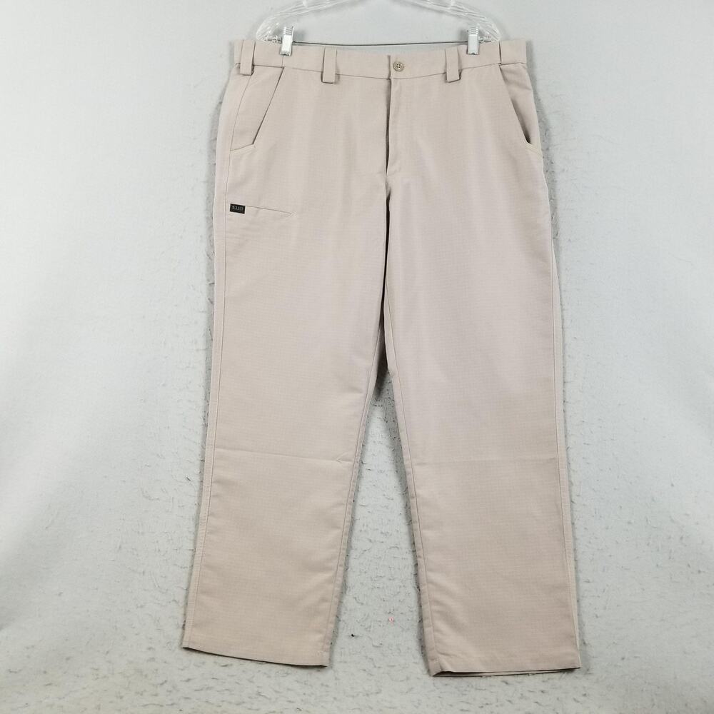 5.11 Tactical Pants Mens 38x30 Beige Ripstop Khakis Straight Leg Casual